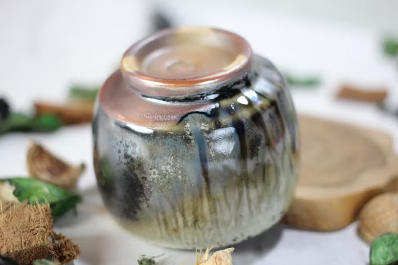 【送禮好物】100ml 柴燒 天然落灰 手拉坯茶杯 鶯歌名家葉敏祥作