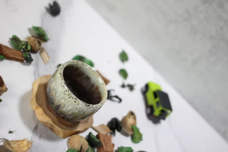 【送禮好物】100ml 柴燒 天然落灰 手拉坯茶杯 鶯歌名家葉敏祥作