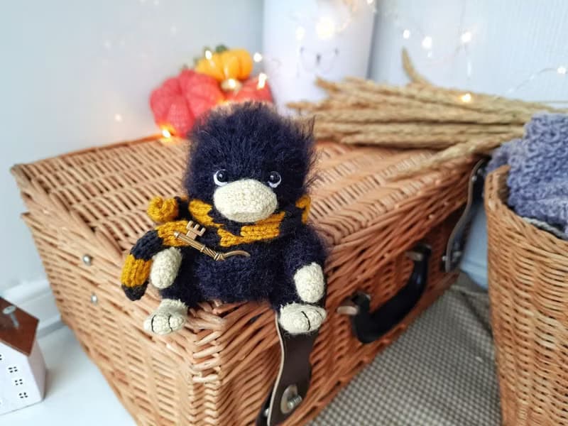 Stuffed Baby Niffler from the movie Fantastic Beasts. Scamander Fantasy creature