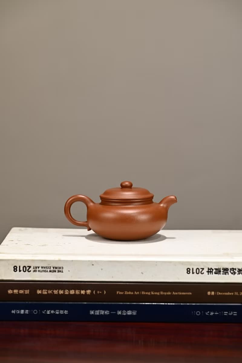 仿古全手工董文武徒弟董苒作品容量210cc原礦小紅泥