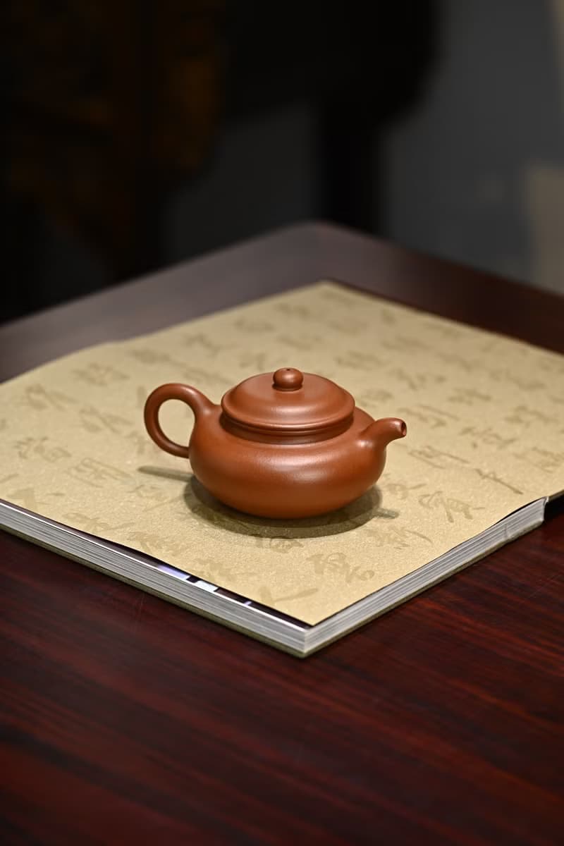 仿古全手工董文武徒弟董苒作品容量210cc原礦小紅泥