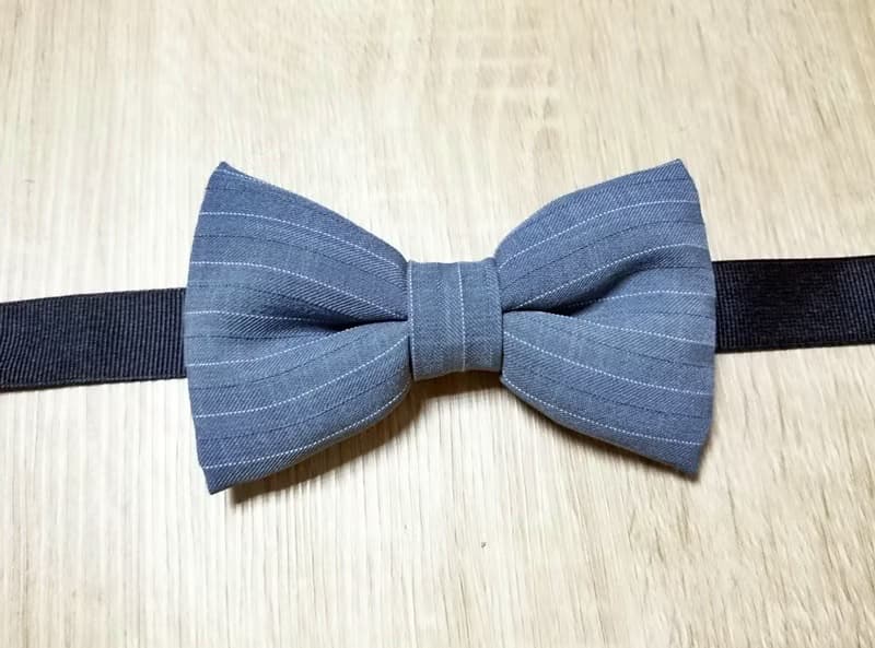 素色 灰 手工立體蝴蝶結領結 bow tie *SK*