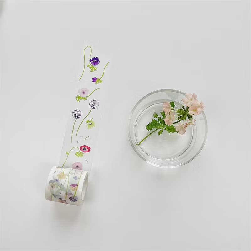 有花就夠了 和紙 PET 紙膠帶