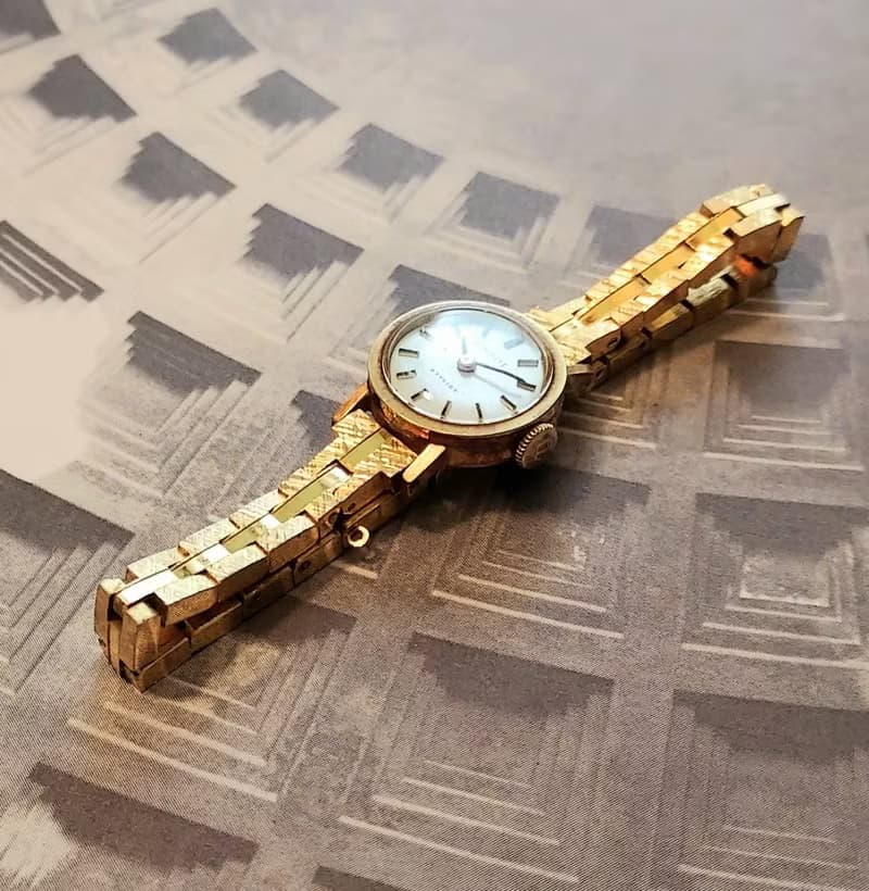 瑞士 天梭 Tissot 手動上鍊 銅胎 簡約金色 女用古董錶 機械錶