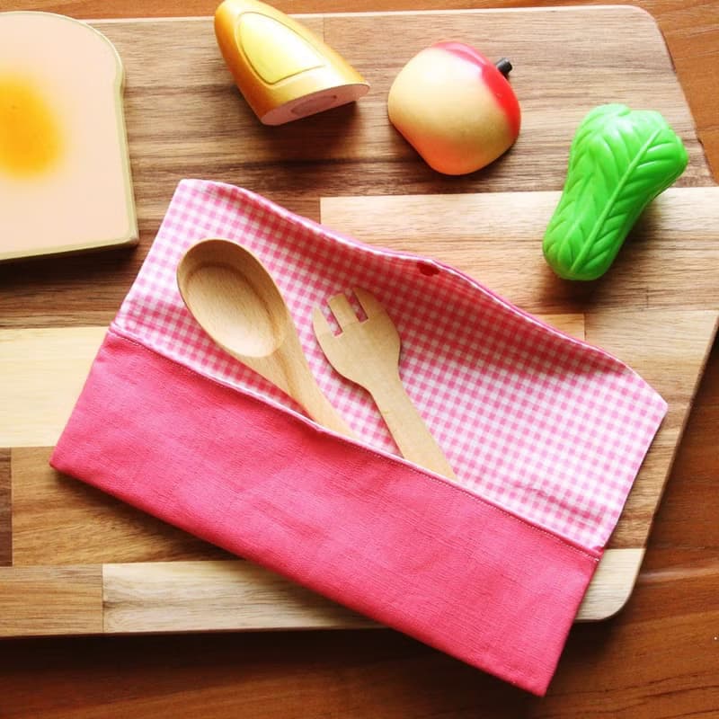 文青風環保筷袋 ~浪漫粉 收納包.環保筷袋.手作餐具袋