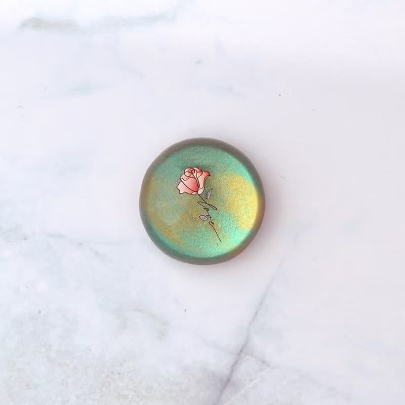 藝術寶石皂 八月誕生石 愛情玫瑰花系列-橄欖石 Peridot