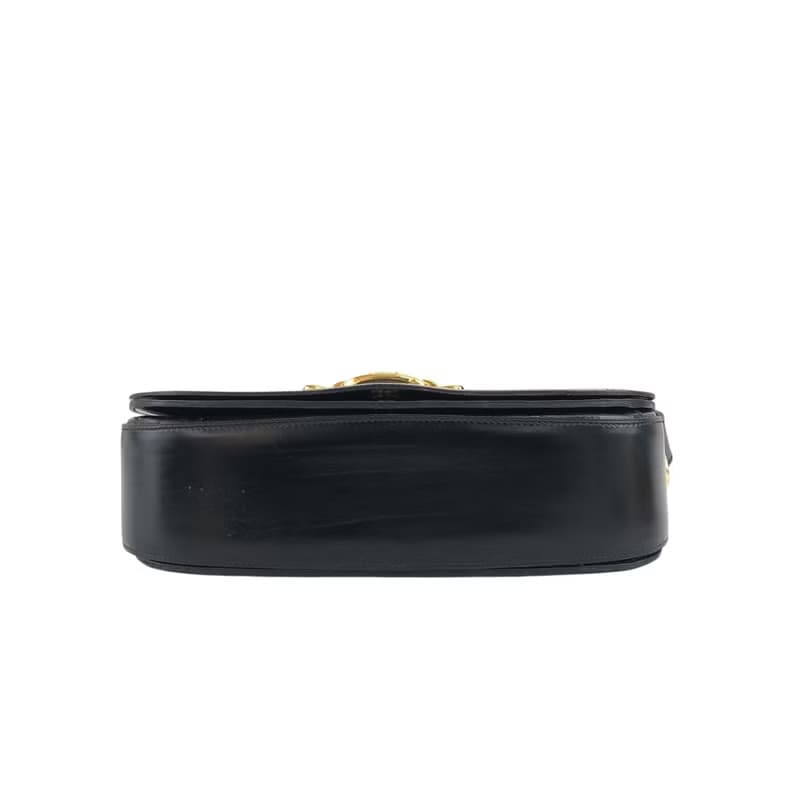 【 日本直送　名牌中古包 】CELINE セリーヌ ショルダーバッグ ブラック ブラゾン レザー vintage ヴィンテージ オールド fxkh5k