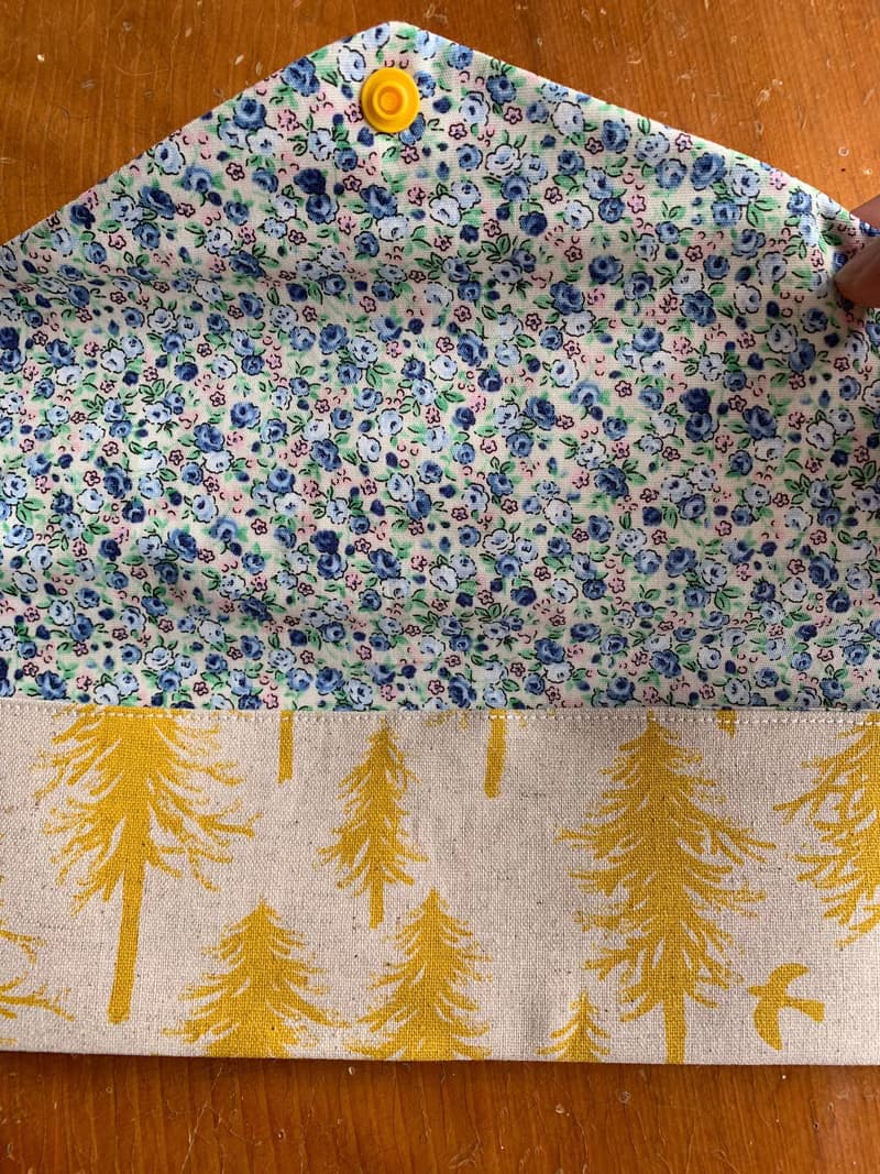 文青風環保筷袋  植樹 黃  手作餐具袋.交換禮物.