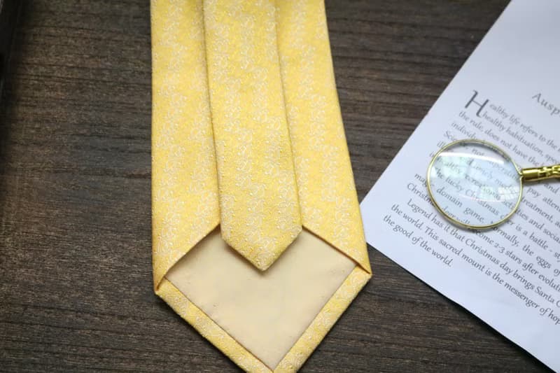 真絲商務系列領帶黃色藤蔓簡約精英necktie
