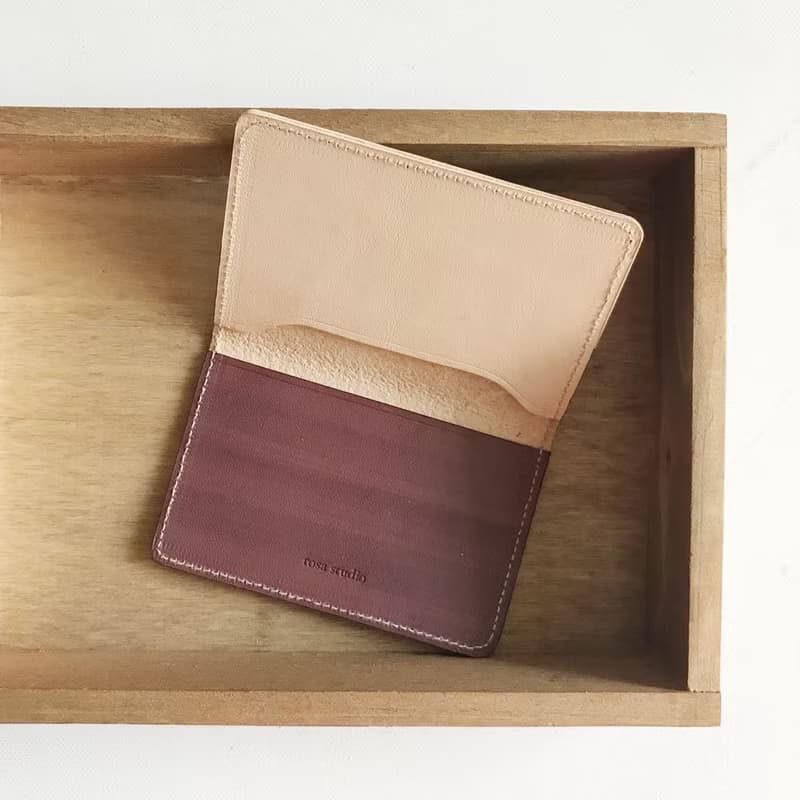 信用卡夾_超薄極簡版_原皮與木苺_Card holder