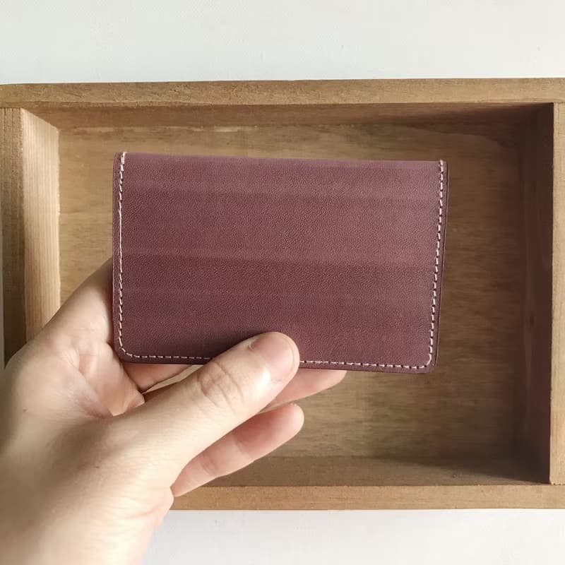 信用卡夾_超薄極簡版_原皮與木苺_Card holder