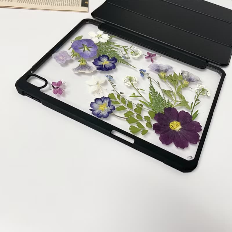 紫色守候手工押花iPad殼 iPad Air 11寸 13寸 iPad Pro 11寸 13寸