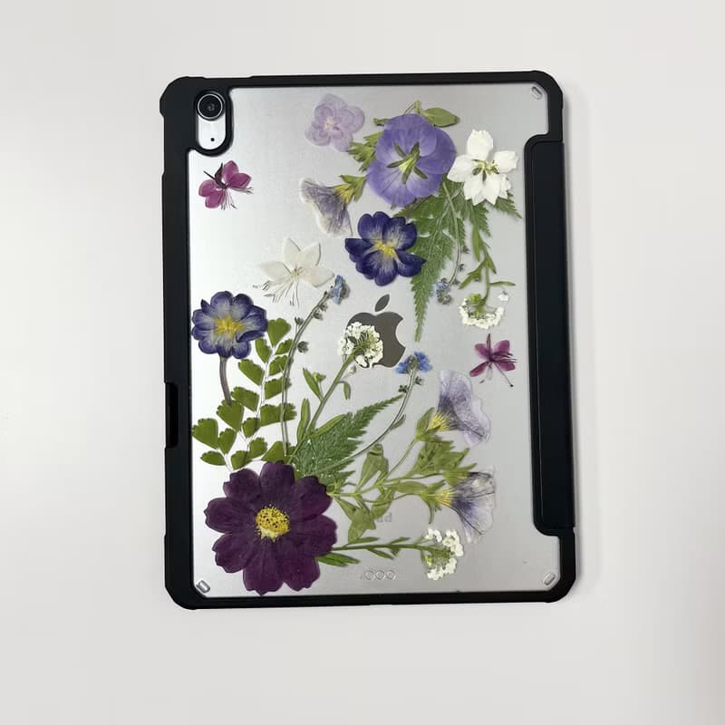 紫色守候手工押花iPad殼 iPad Air 11寸 13寸 iPad Pro 11寸 13寸