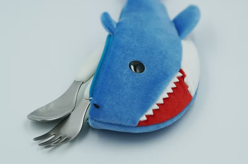 Bucute鯊魚兒童餐具袋/生日禮物/手工製作/交換禮物/快速到貨