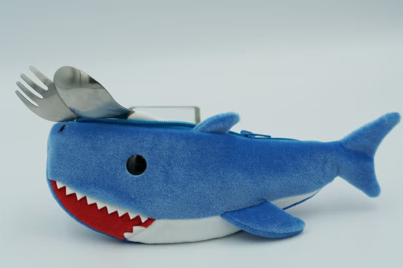 Bucute鯊魚兒童餐具袋/生日禮物/手工製作/交換禮物/快速到貨