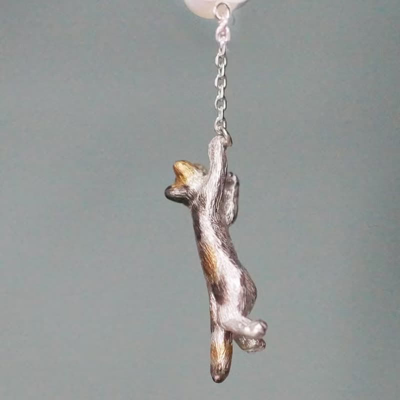 風船をつかまえた三毛猫ピアス 片耳