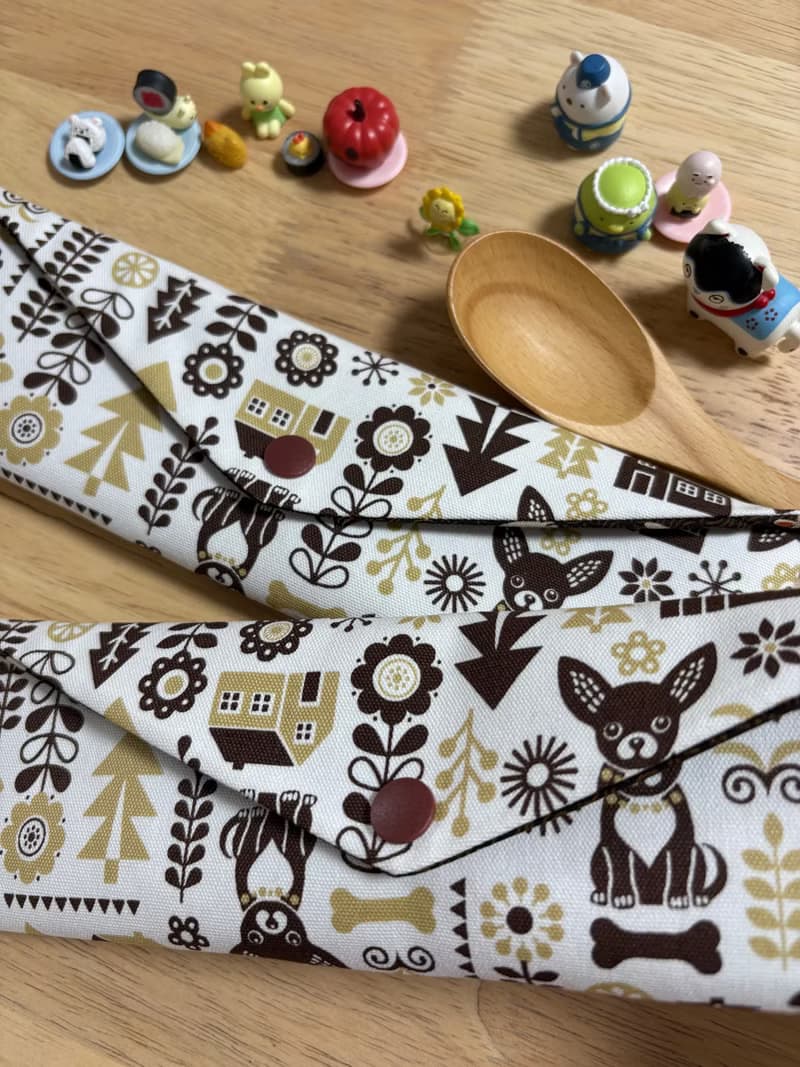 文青風環保純棉筷袋 就愛兔兔 原胚白 厚實手感 童心 優質 日本