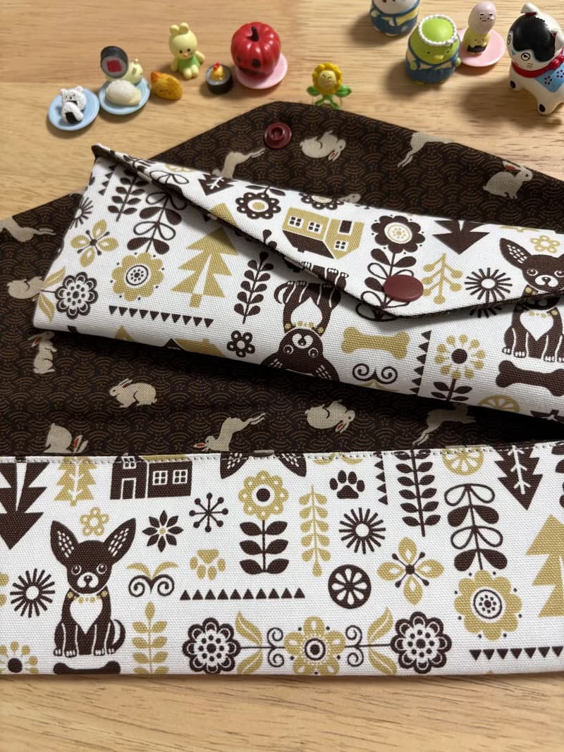 文青風環保純棉筷袋 就愛兔兔 原胚白 厚實手感 童心 優質 日本