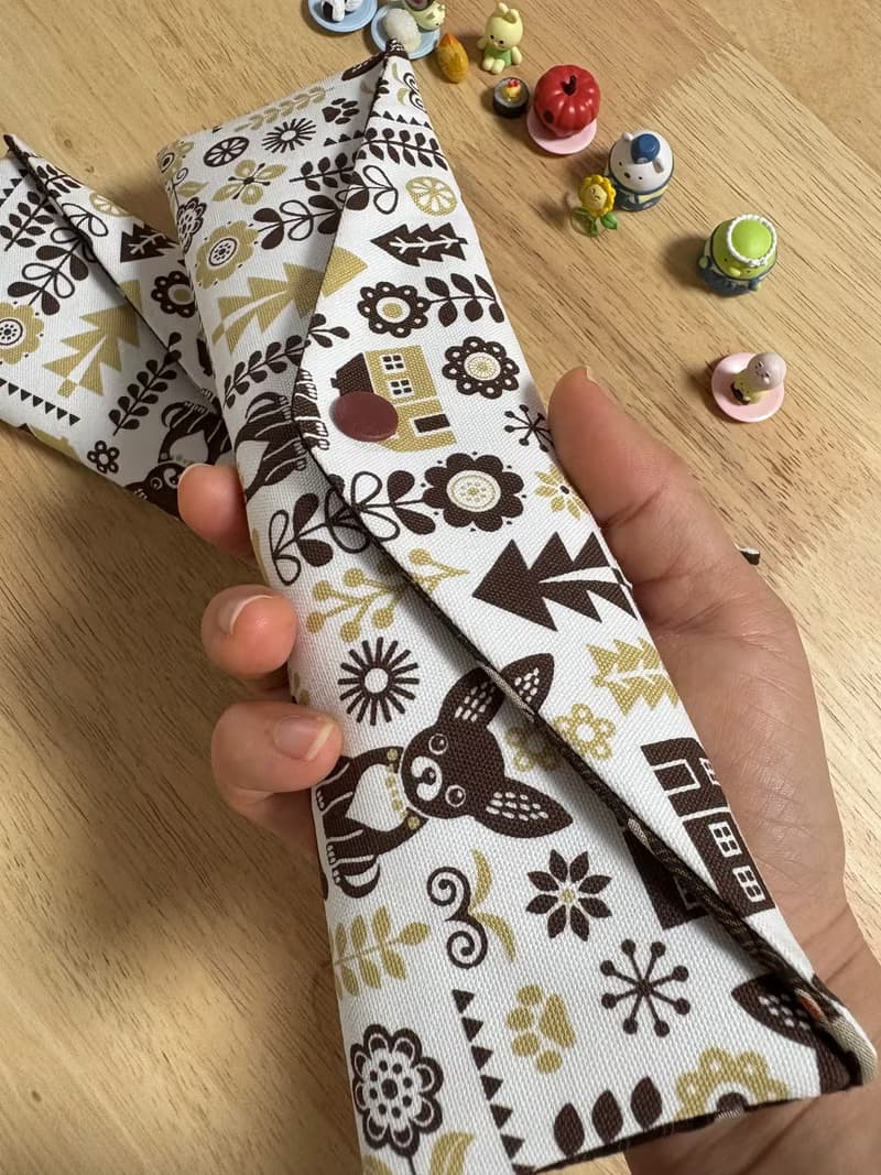 文青風環保純棉筷袋 就愛兔兔 原胚白 厚實手感 童心 優質 日本