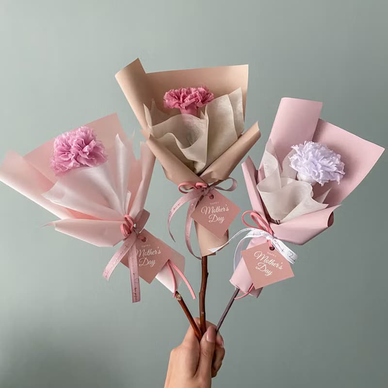 永生花 / 單朵永生康乃馨花束 / 母親節花束