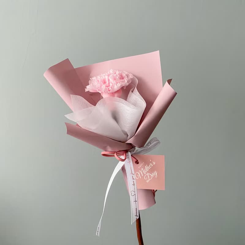 永生花 / 單朵永生康乃馨花束 / 母親節花束