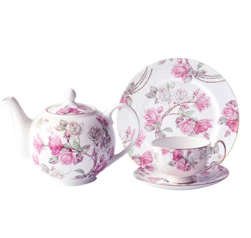 英國Aynsley 紅玫瑰系列 骨瓷茶壺1100ml