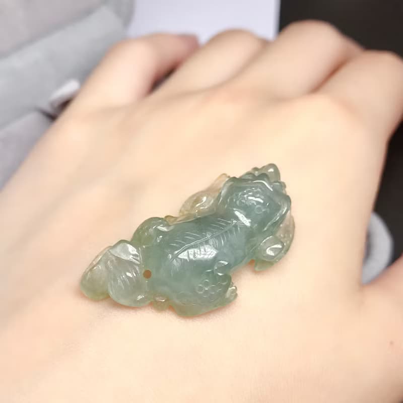 【招財神獸】冰種翡翠戰神貔貅|天然緬甸玉翡翠A貨| 送禮
