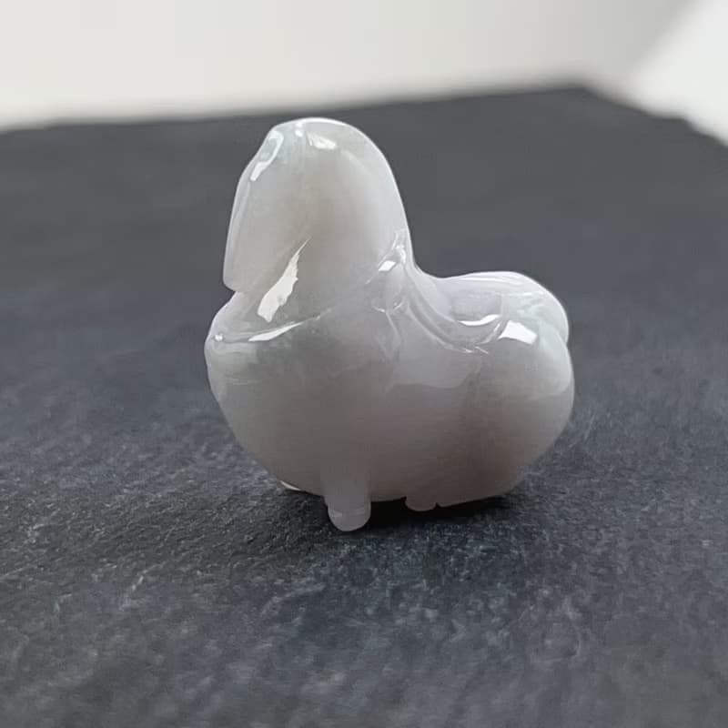 【馬到成功】白翡翡翠唐馬項鍊 | 天然緬甸玉翡翠A貨 | 送禮