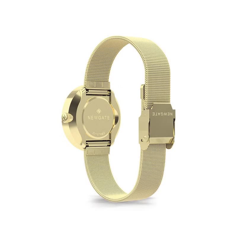 Newgate-ATOM-時尚金-黑色錶面-不鏽鋼米蘭帶-32mm
