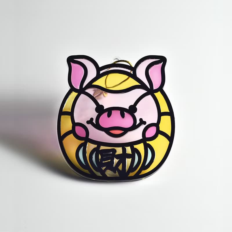 動物達摩(豬) 掛飾 l 蛇年 福貼 揮春 春聯 招財貓 招福貓