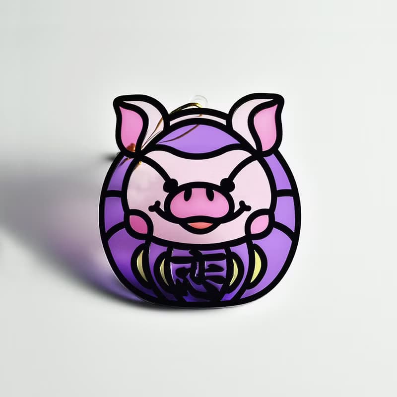 動物達摩(豬) 掛飾 l 蛇年 福貼 揮春 春聯 招財貓 招福貓