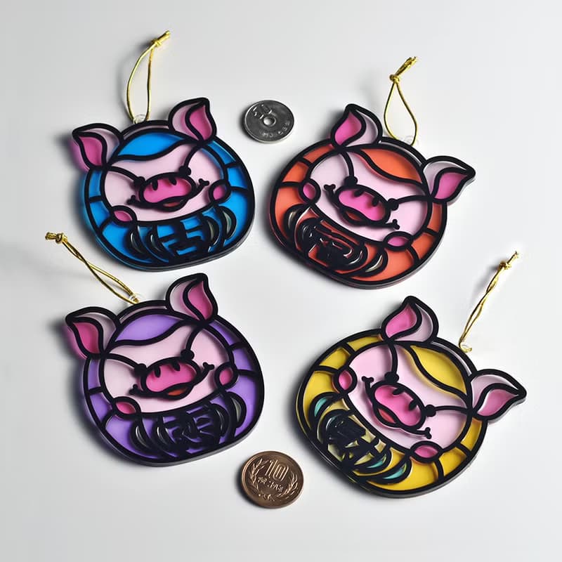 動物達摩(豬) 掛飾 l 蛇年 福貼 揮春 春聯 招財貓 招福貓