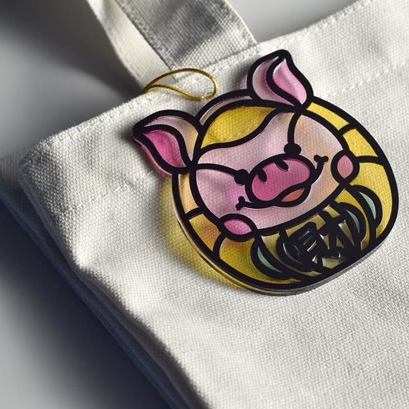 動物達摩(豬) 掛飾 l 蛇年 福貼 揮春 春聯 招財貓 招福貓