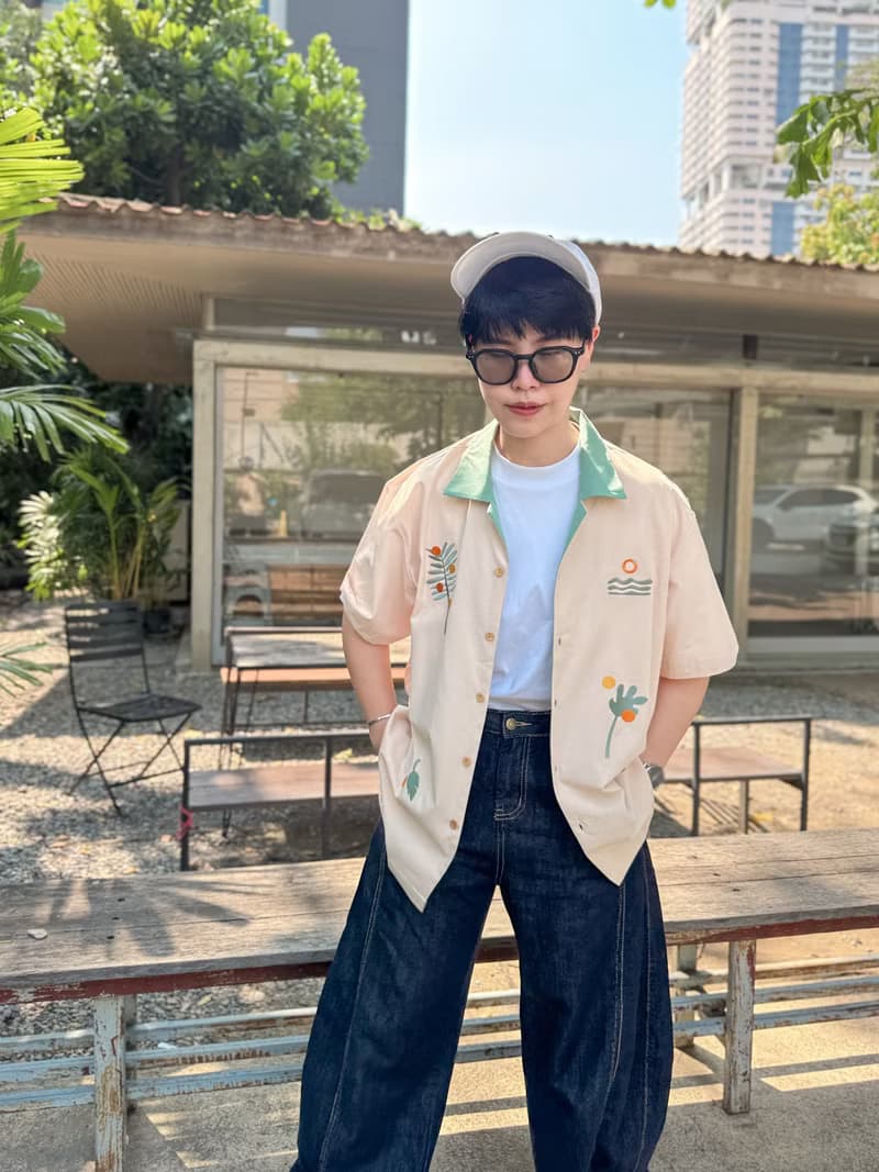夏威夷棉襯衫 Casual Hawaii Shirt : Tropical Mint Green