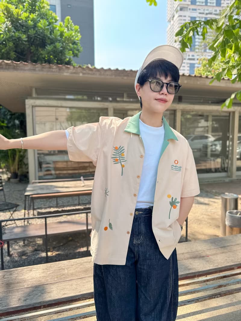 夏威夷棉襯衫 Casual Hawaii Shirt : Tropical Mint Green