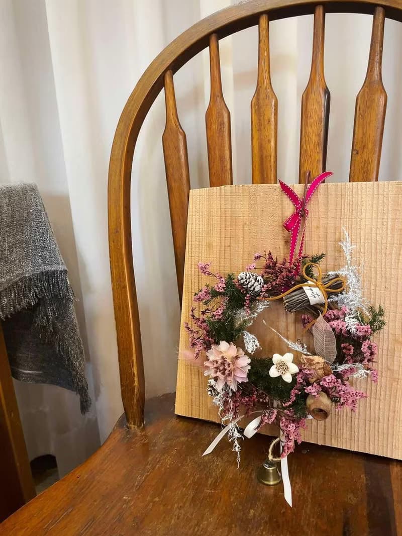 永生乾燥花圈【粉花圈】 開幕花禮 喬遷花禮 入厝花禮 聖誕花圈