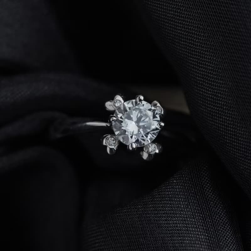 【求婚戒指】Kapok 眼前的幸福 • 純銀厚鍍18K金 • 結婚鑽戒