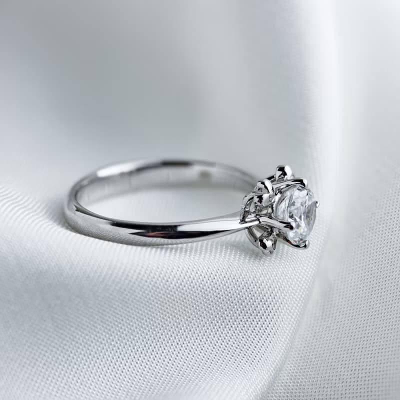 【求婚戒指】Kapok 眼前的幸福 • 純銀厚鍍18K金 • 結婚鑽戒