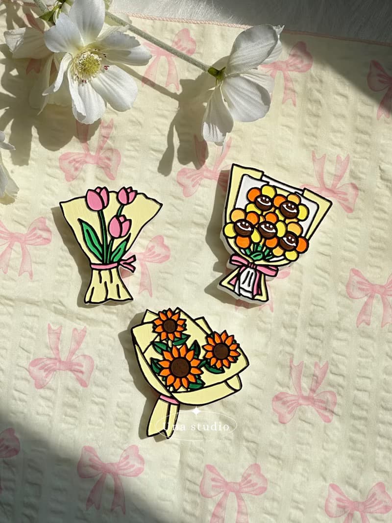 花束造型擴香石 汽車冷氣出風口夾 小禮物 贈品 企業贈禮 婚禮