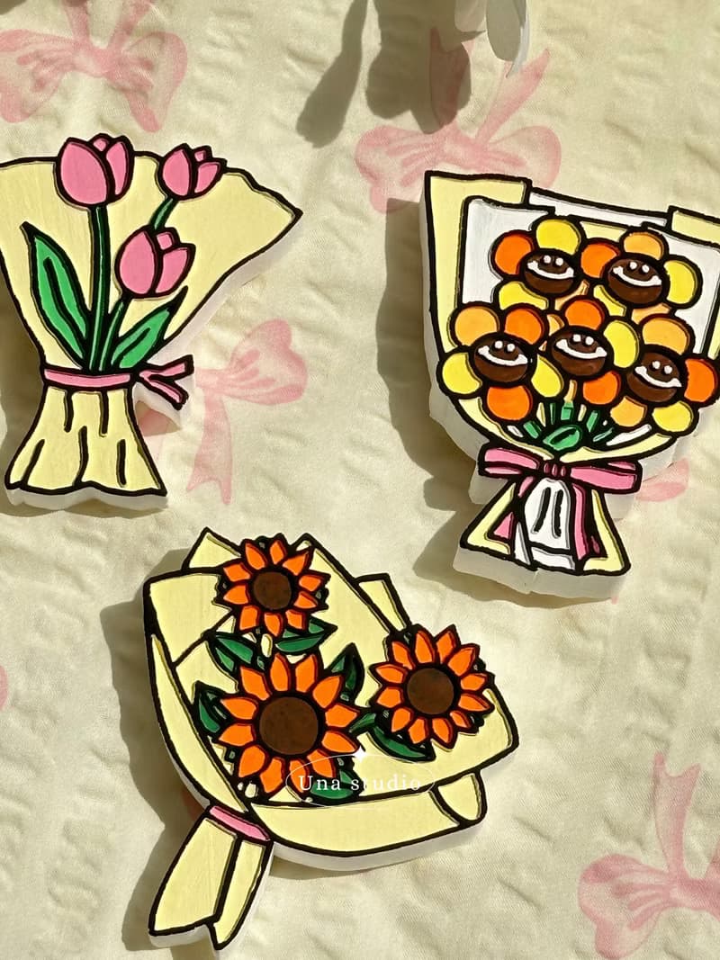 花束造型擴香石 汽車冷氣出風口夾 小禮物 贈品 企業贈禮 婚禮