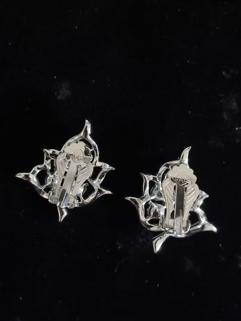 vintage jewelry SARAH COV金紅極光萊茵 夾式耳環