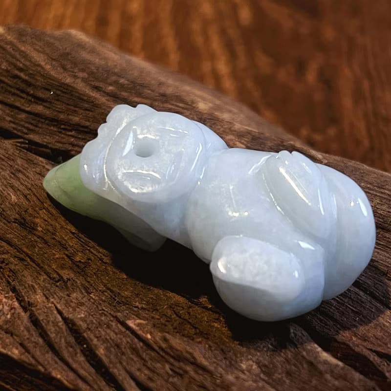 飄綠翡翠金錢鼠 | 天然緬甸A貨翡翠 | 送禮