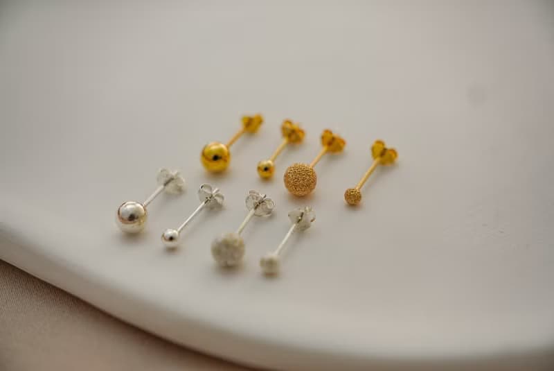 SV925/金 小球耳環組 第二耳洞 3mm 5mm 珠珠耳釘