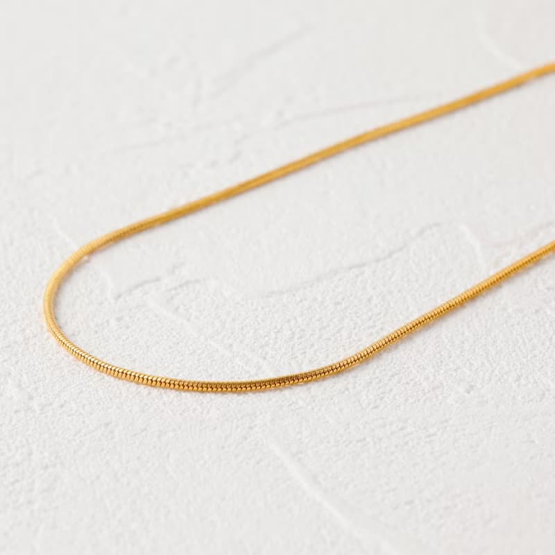 string chain magnet necklace GD ニッケルフリー マグネットネックレス 着脱簡単　シンプルチェーンネックレス　ゴールド