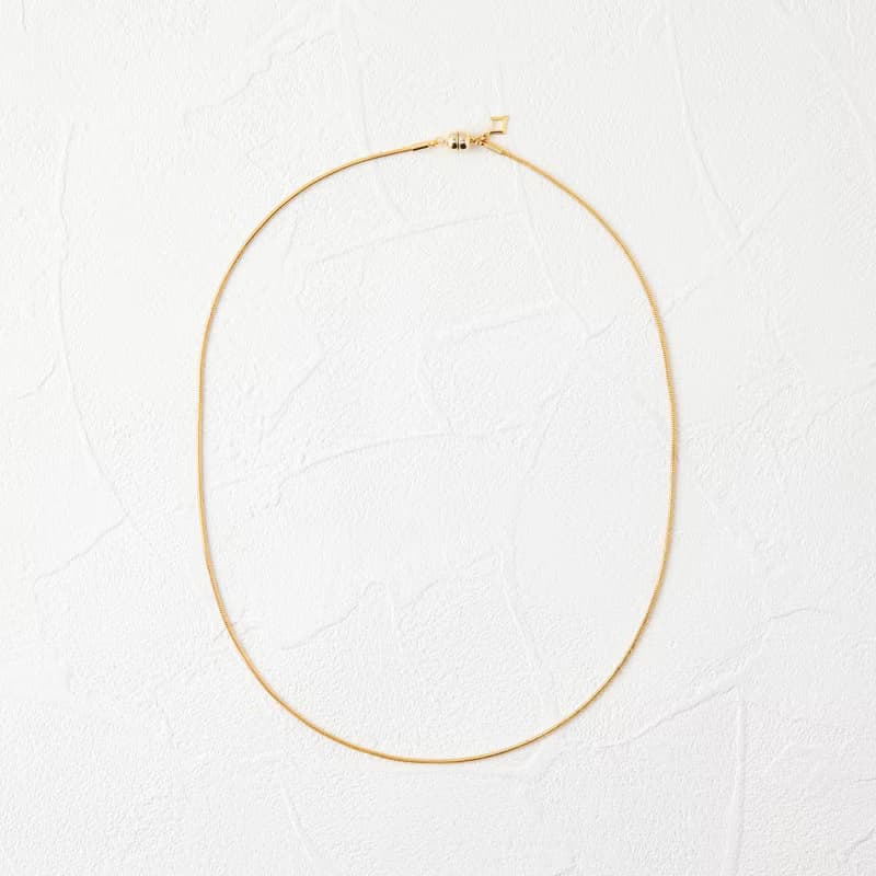 string chain magnet necklace GD ニッケルフリー マグネットネックレス 着脱簡単　シンプルチェーンネックレス　ゴールド
