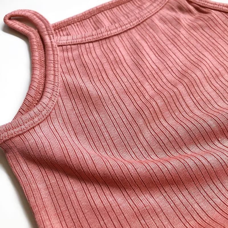 韓國細肩帶荷葉邊下擺彈力舒適居家服套裝 Petit Set