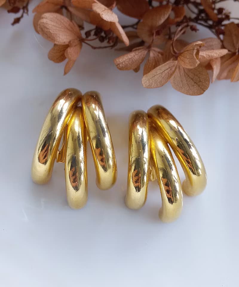 Vintage Jewelry 西洋古董飾品 太空管爪子 個性摩登 夾式耳環