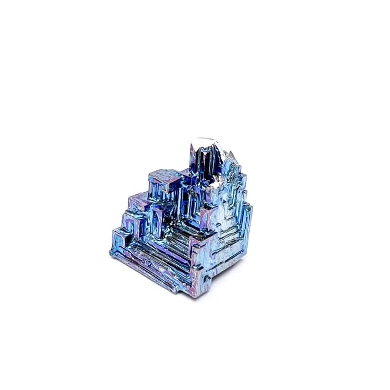 階梯。一圖一物 擺件 療癒 轉化 彩虹金屬色 l 铋礦 藍铋礦 l