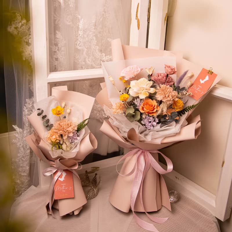 【春夏浪漫】母親節花束 永生花 乾燥花  / 康乃馨花束 共2款