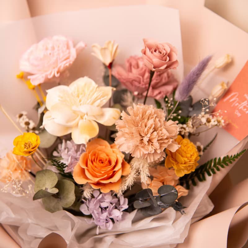 【春夏浪漫】母親節花束 永生花 乾燥花  / 康乃馨花束 共2款